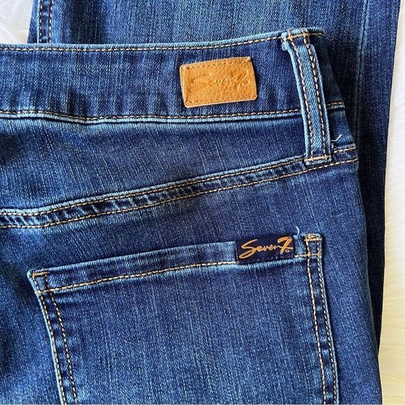 Seven7 High Rise Slim Straight Jeans Size 6 Rough Hem - Picture 6 of 7